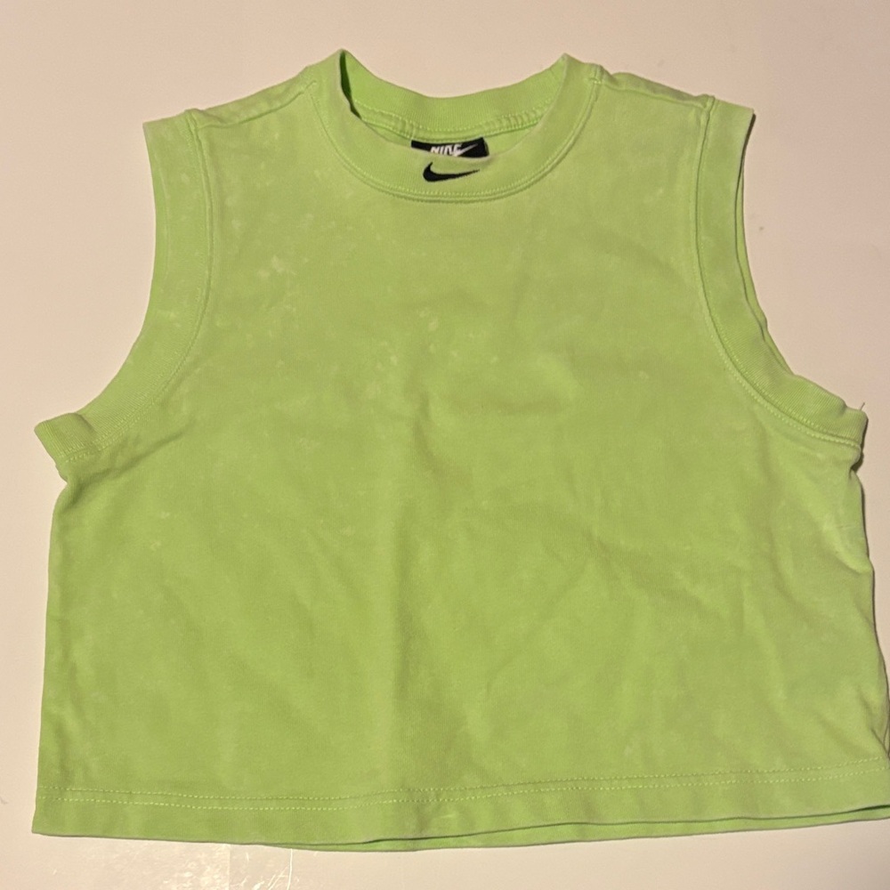 Nike Women's Bright Green cropped retro